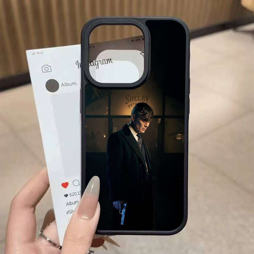 

Movie P-Peaky B-Blinders Black Silicone Hard Plastic Phone Case For Iphone 17 Air 16 15 14 13 12 11 Pro Max PC+TPU Case iphone 14 plus
