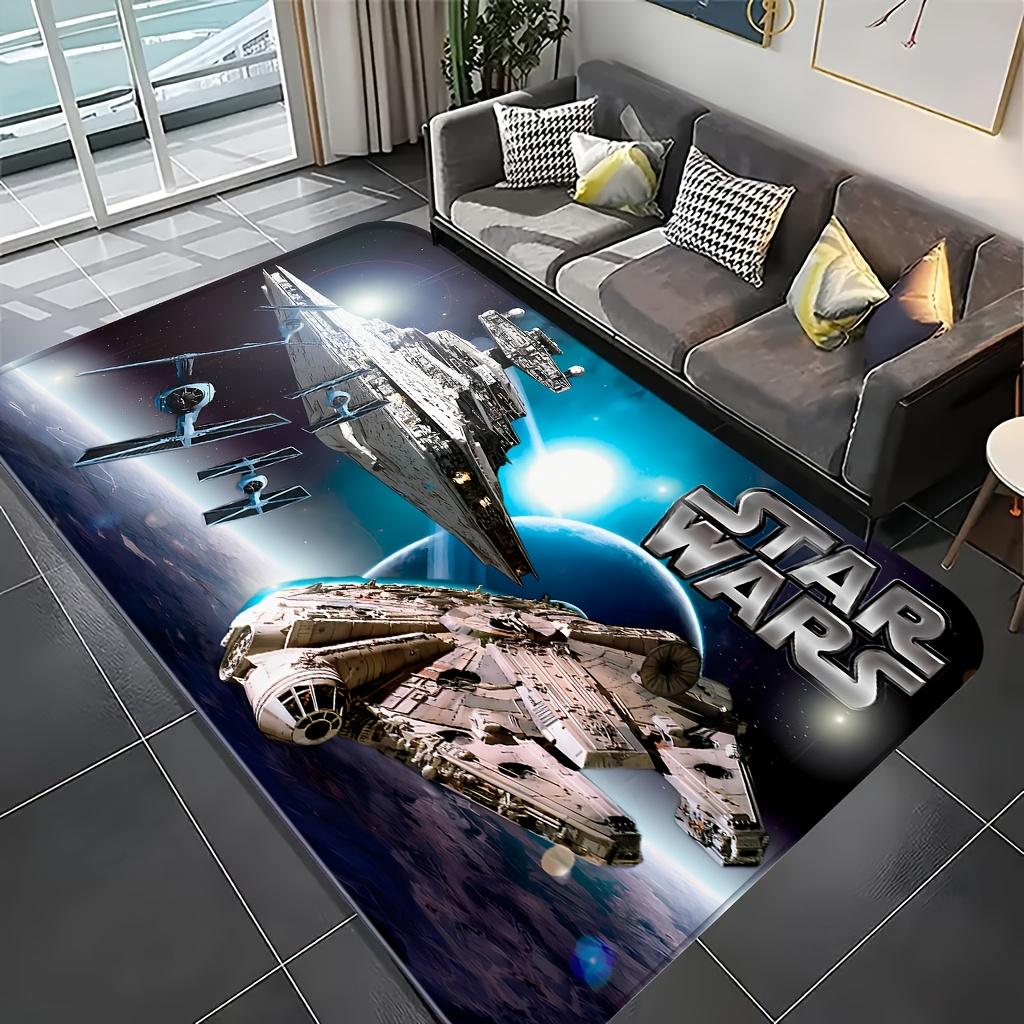 1pc Star Wars Non-Slip Welcome Doormat - 100% Polyester with Iconic Characters And Movie Artwork, Easy To Clean Hand Wash Sole