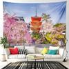 Pink cherry blossom tree forest t tapestry home decoration living room bedroom background hanging cloth