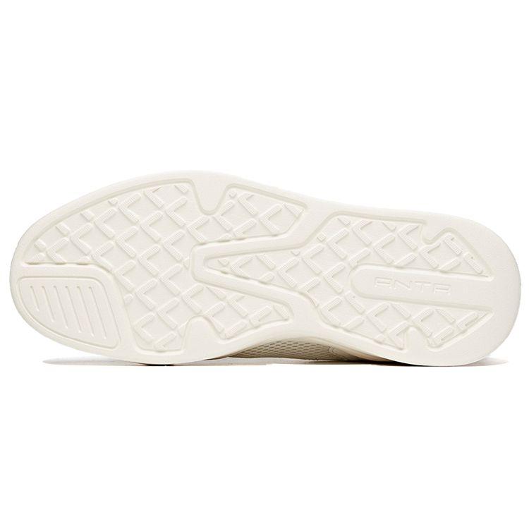 Anta Durable Breathable Low-Top Skate Shoes Men Sneakers White Yellow Silver 112028053-1