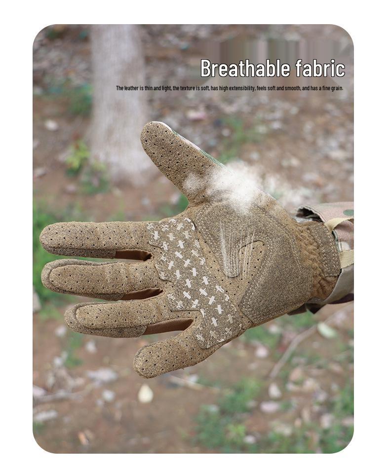 Cross-Border Tactical Full-Finger Touchscreen Cycling Gloves - Anti-Slip, Wear-Resistant, Multipurpose for Outdoor Use