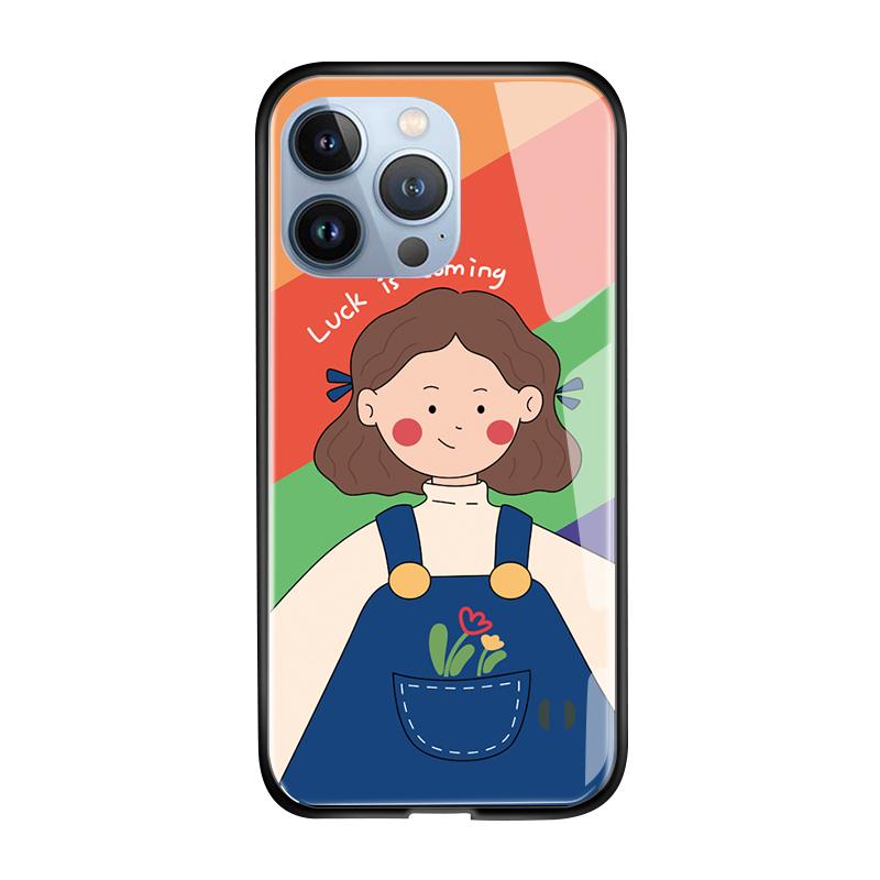 Tempered Glass Phone Case For iPhone 11 12 13 14 15 16 17 Redmi 10 12 14C Note10 Note14 Xiaomi 11Lite PocoC75 Soft Edge Shockproof Smooth Shell