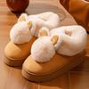 Cotton slippers winter bag heel home interior 2025 new platform plush with heel cotton shoes