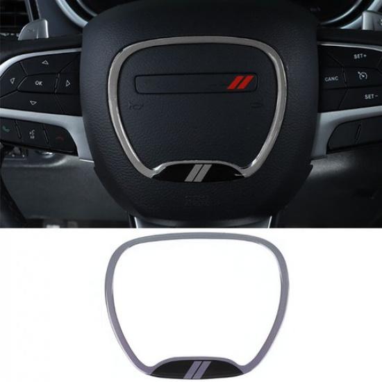 Gray Center Console Steering Wheel Ring Cover Trim For Dodge ChargerDurango 15+