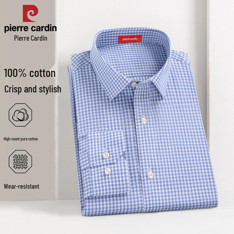 Pierre Cardin Camicia da Uomo a Manica Lunga 200S in Cotone Stiro Facile