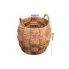 Rattan Hamper MultiUse Braided Laundry Handwoven Container Basket for Washroom