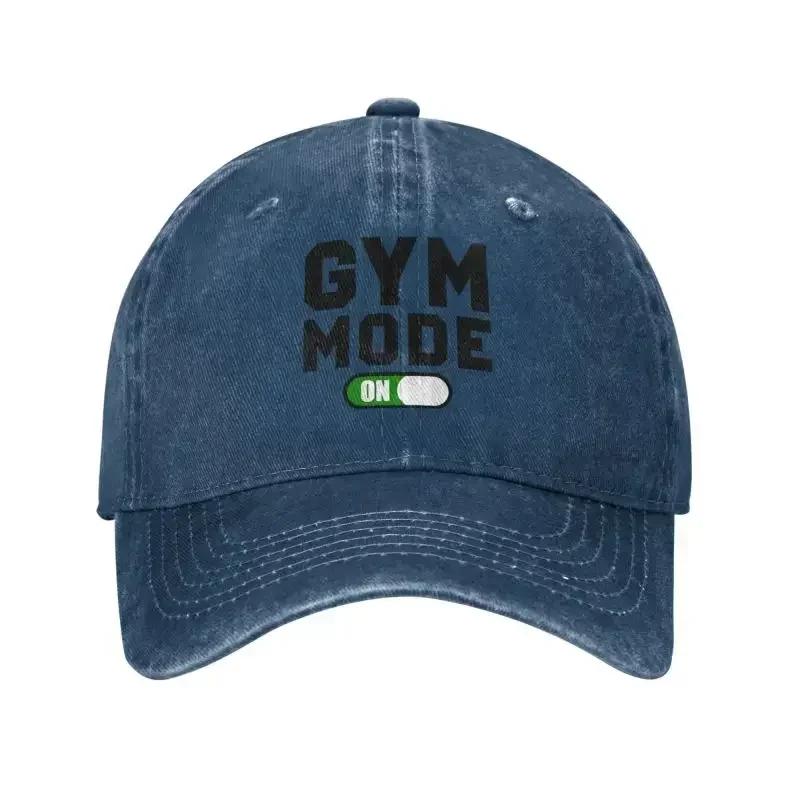Custom Cool Cotton Sport Fitness Gym Mode On Baseball Cap Unisex WoUnisex Adjustable Adult Dad Hat Hip Hop