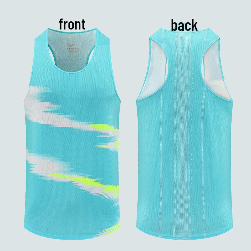 Men's Quick-Dry Track and Field Training Vest and Shorts Set for Marathon & Physical Education Competition