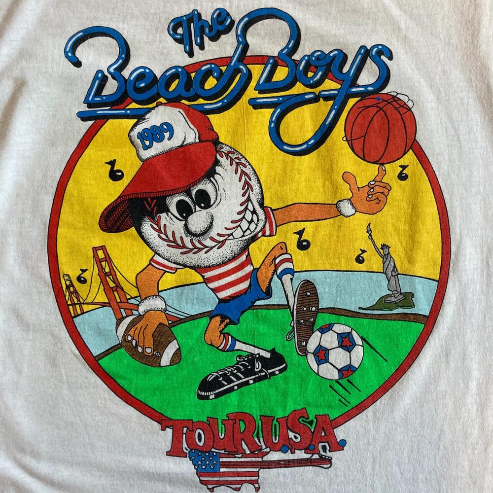 Vtg The Beach Boys USA Tour Cotton White Full Size Unisex Tee Shirt TR408 Unisex T-Shirt S