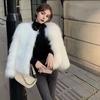Women's Faux Fur Jacket Autumn Winter Warm Loose Plush Coat Casual Female Furry Cardigan for Street Office Date