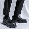 British men's shoes casual leather shoes niche lace-up Korean version heightened platform black Martin Shadby shoes 59006-R