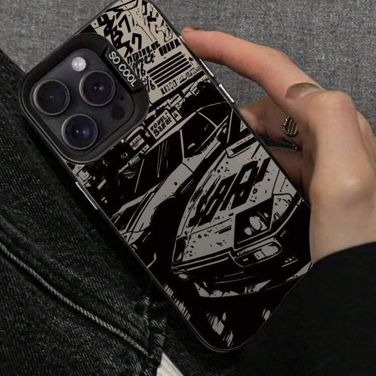Popular black sports car suitable for Apple 16PROMAX matte 13 protective case 11promax mobile phone case