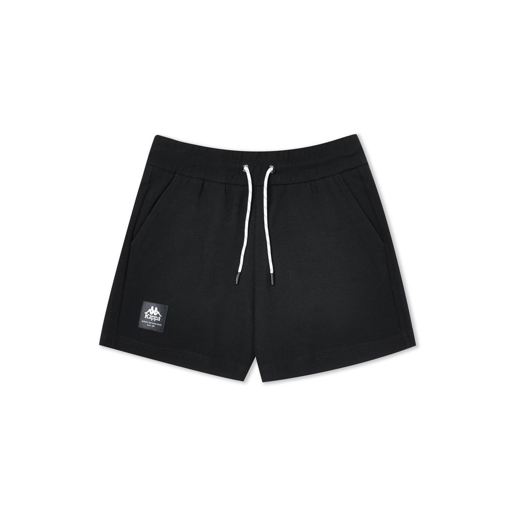 Kappa Player Series Solid Color Versatile Sport Simple Non-Fading Casual Shorts Women shorts Black K0E42DY82-990