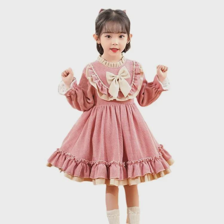 Korean Autumn/Winter Long-Sleeve Princess Dress for 1-Year-Old Girls