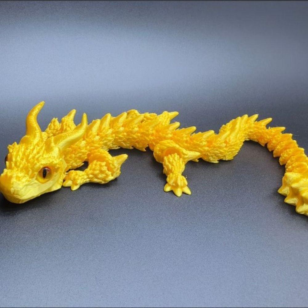 Simulated Eye 3D Printed Dragon Chinese Dragon 3D Articulated Dragon Toys  Fish Tank