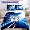 Parure de lit 3 pièces avec housse de couette (1*Housse de couette + 2*Taie d'oreiller, sans noyau), Ensemble de literie doux pour toutes les saisons Cardiff City FC, Décoration de chambre à coucher à domicile Cadeau