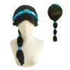 Jasmine Dress Up Wig Little Mermaid Head Cover Wig Hairpiece  for Adults Children