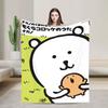 Joke Bear Blankets Soft Funny Plush Bedding Throws For Couch Chair Sofa Bed Airplane Travel Flannel Bedspread Bed Cover
