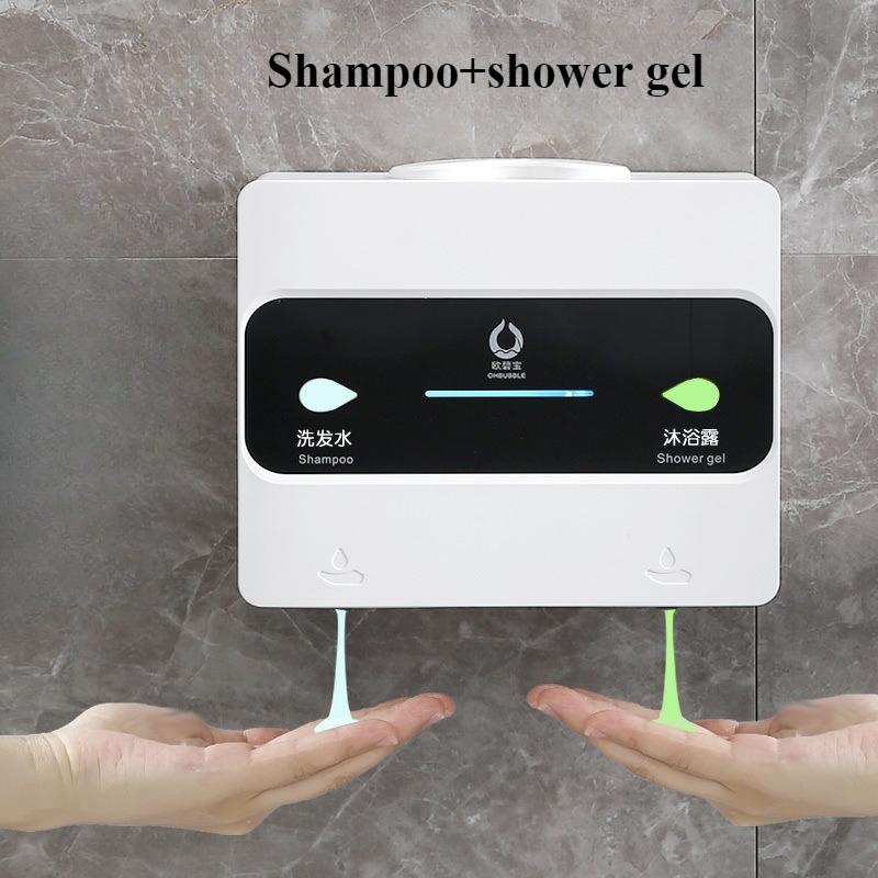 Double Head Soap Dispenser Detergent Intelligent Sensing Soap Dispenser Shampoo Shower Gel Wall Mounted Soap Bottle
