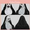 Creepy Latex Nun Mask For Halloween Parties And Scary Costume Events For Adults