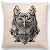 New Brave Animals Totems Prints Cushion Cover Buck Owl Tiger Lion Ram Wolf Sofa Throw Pillow Case
