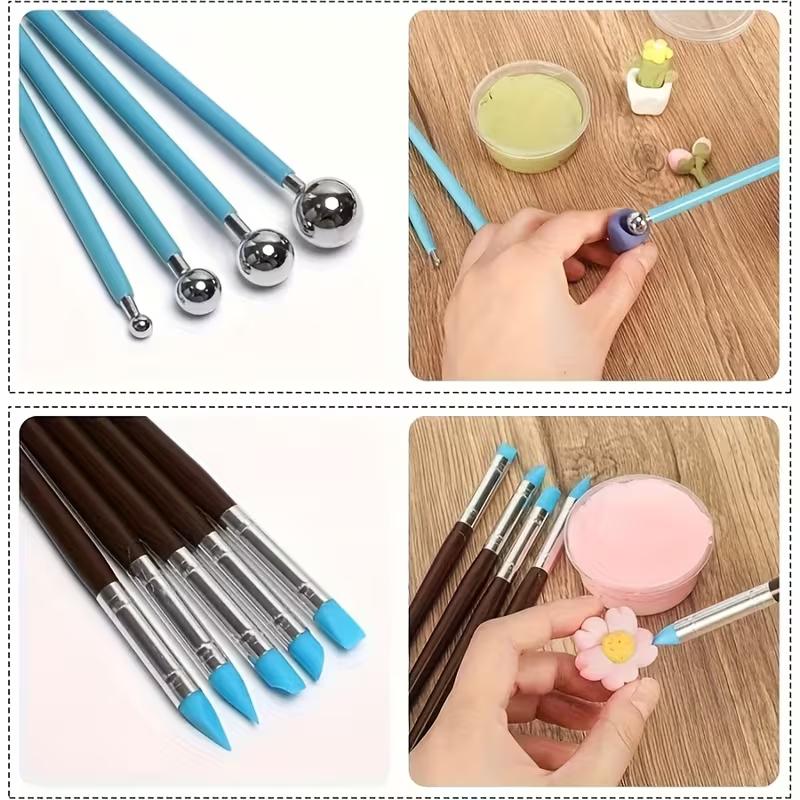 Set of 24 Tools for Sculpting with Clay, Perfect for Projects Involving Soft And Oil-Based Clays
