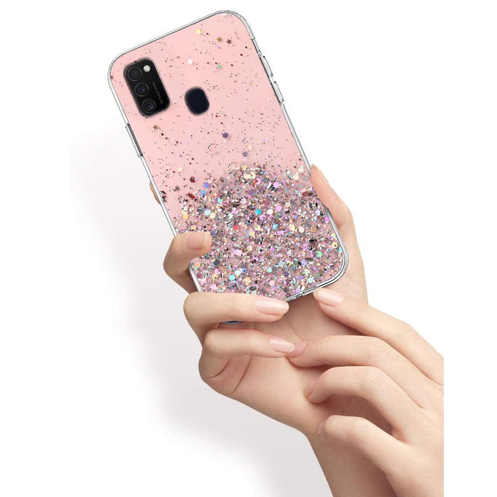 Samsung Galaxy M21 Case, Glittery, Pink