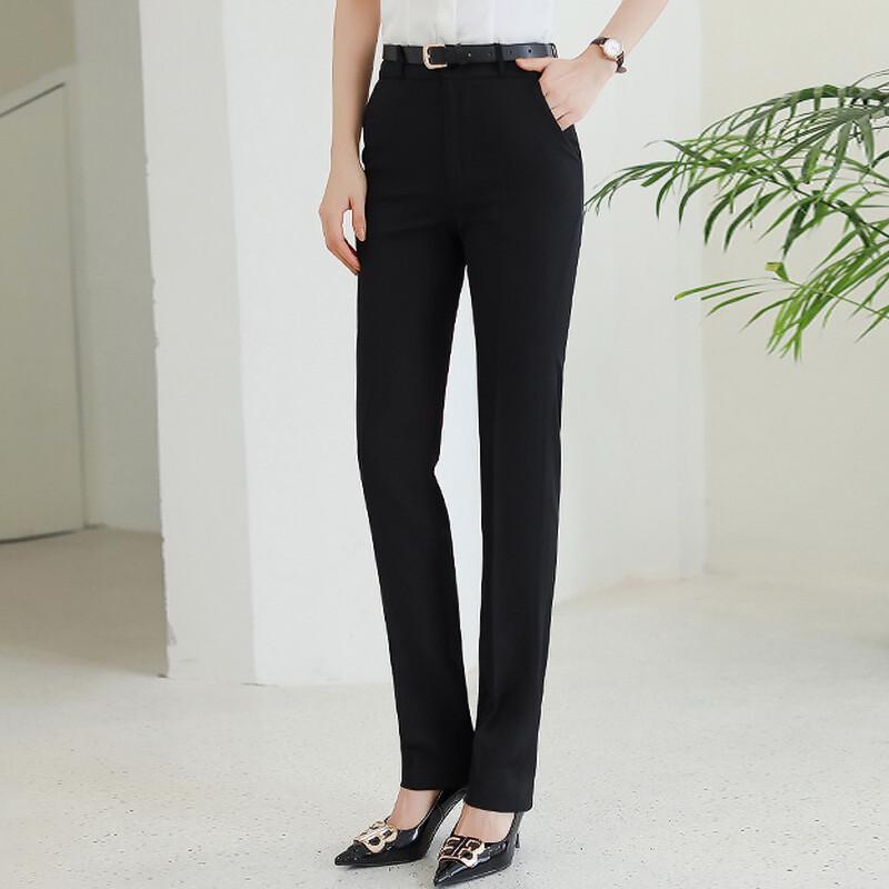 Teluoman Women s Straight-Leg Professional Trousers 3XL