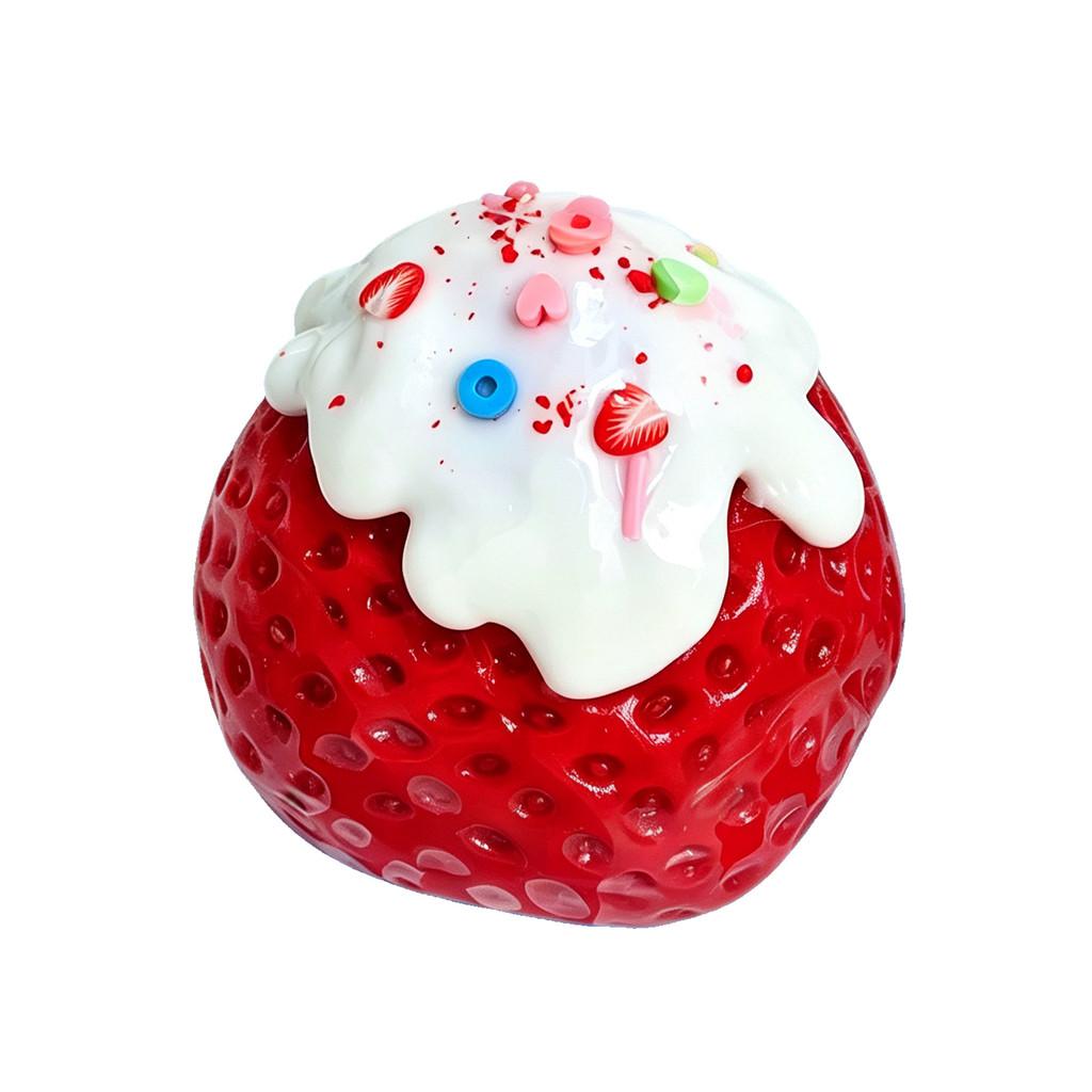 Food Grade Silicone Strawberry Stress Relief Toy For Kids And Adults