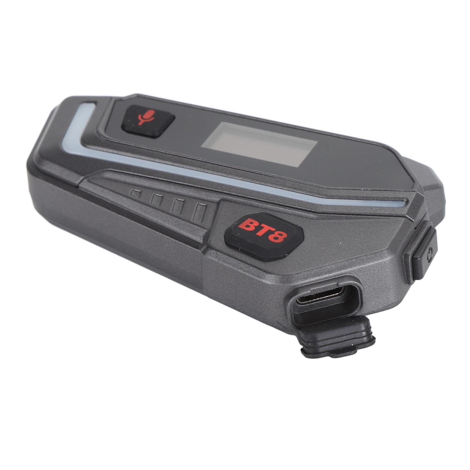 

Мотоциклетная гарнитура Bluetooth HiFi стереозвук 80 миль/ч RGB IP67 водонепроницаемый 2000 м 6 райдеров мотоцикл