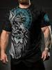 3D Print Plus Size Men'S Novel Pattern Fashion Short Sleeve T-Shirt, Casual Short Sleeve Round Neck T-Shirt, Fashion Breathable Quick-Dry Top, Loose