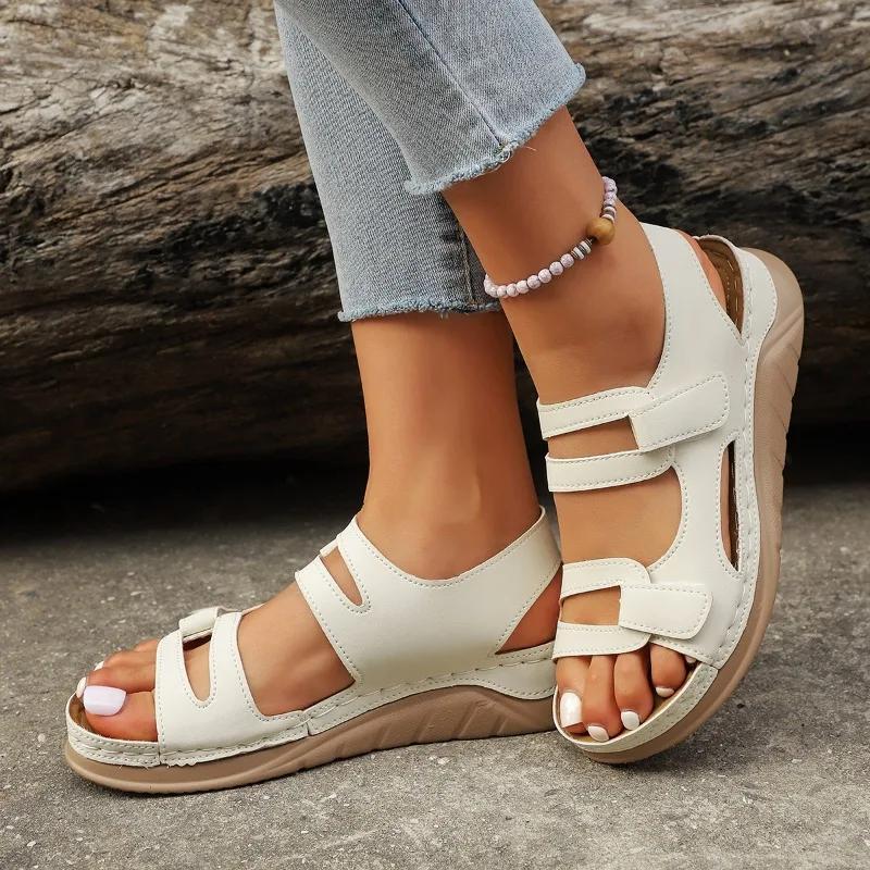 Fashion Ladies Shoes 2025 New Open Toe Women's Sandals Fashion Casual Comfortable Plus Size Light Best Seller Flat Sandals Zapatos Mujer