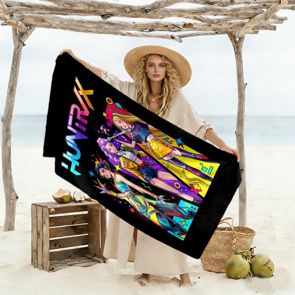 Like Demon Hunter Girls Beach Towel Super Soft Microfiber Quickdry Fabric Comfortable Lightweight