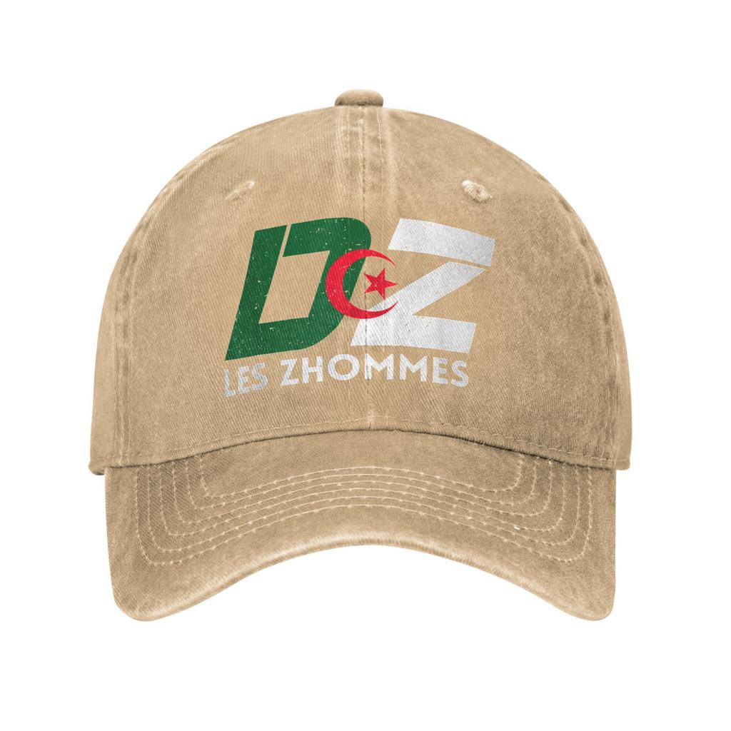 DZ Algeria Supporter Berretto da Baseball Algerino Djazair Denim Distressed Vintage Lavato Africa?Cappello Solare Arabo Unisex per Esterno Cappelli Morbidi