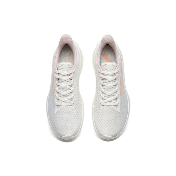 Anta Poison Spike 1 Cushioning Lightweight Low-Top Running Shoes Women Running Shoes White Gray 122235521-4