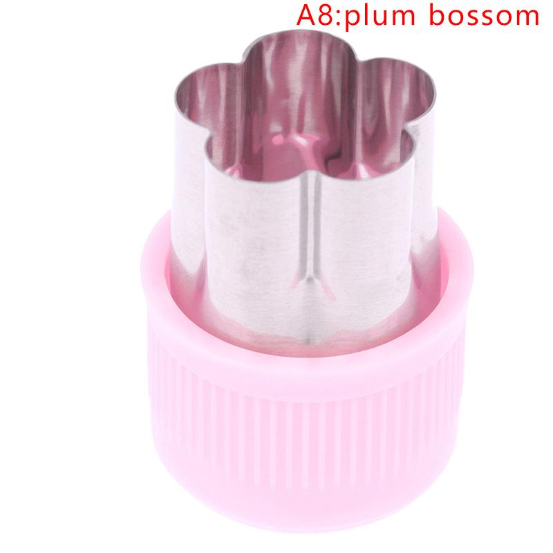 1Pc Various Shapes Vegetables Cutter Plastic Handle Portable Cook Tools Pink Stainless Steel Fruit Cutting Die Kitchen Gadgets