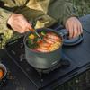 Alocs 3L Camping Lightweight Camping Hard Anodized Outdoor Camping Folding Camping Storage Bag Suitable for People Cookware, Pot, Cooker, Aluminum,
