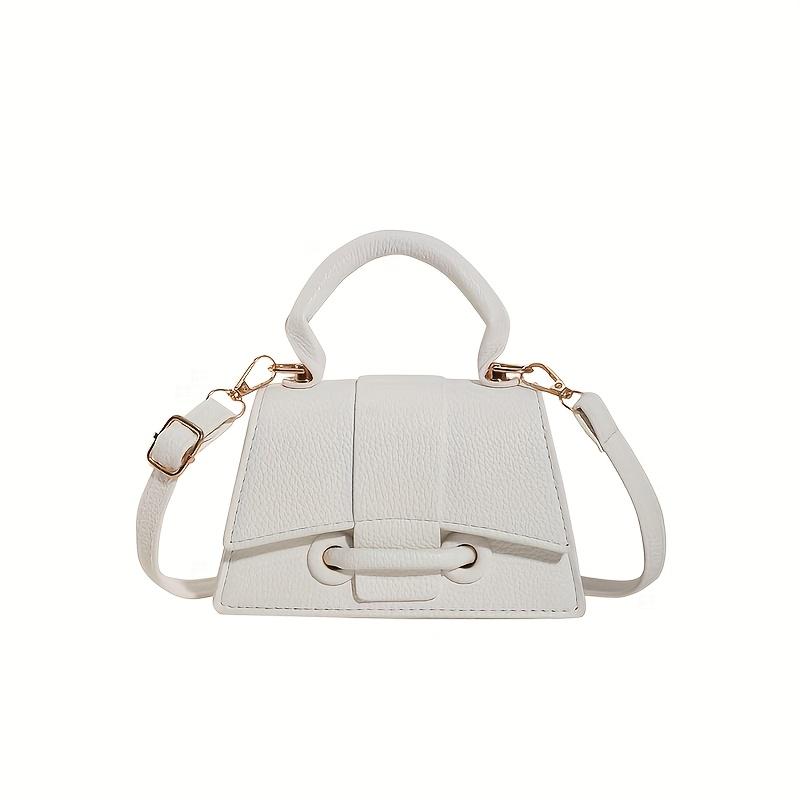 1pc Women's Elegant Handbag with Closure & Adjustable Crossbody Strap Square Top-Handle Mini Handbag, Minimalist Design for Everyday & Formal Events