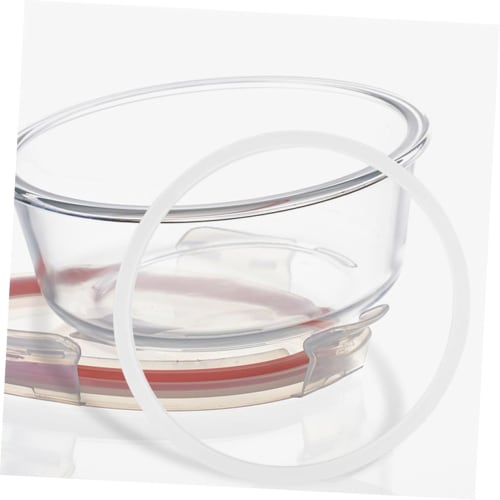 BESTonZON 2-pakning Isolerte matbokser Tetningsringer, Silikon Tetningsringer, Runde Eggkokerringer, Erstatningssilikonpakninger for Krukker, Silikagel,