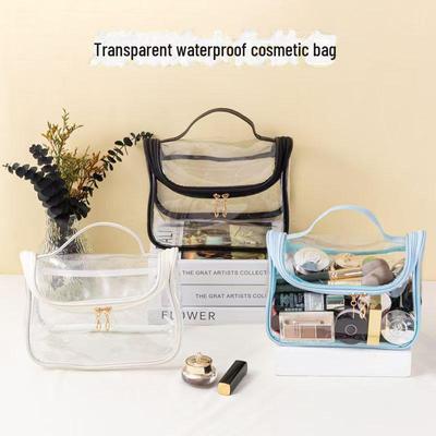 Kosmetiktasche aus transparentem PVC mit großem Fassungsvermögen - Wasserdichte Aufbewahrungshandtasche für Damen