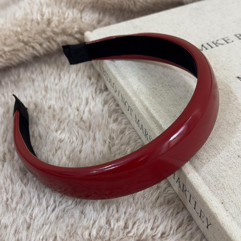 Rote Neujahrs-Stirnbänder Herbst/Winter Retro Wollstrick Haarband für Frau Mädchen Temperament Haarreif Weihnachtsaccessoires