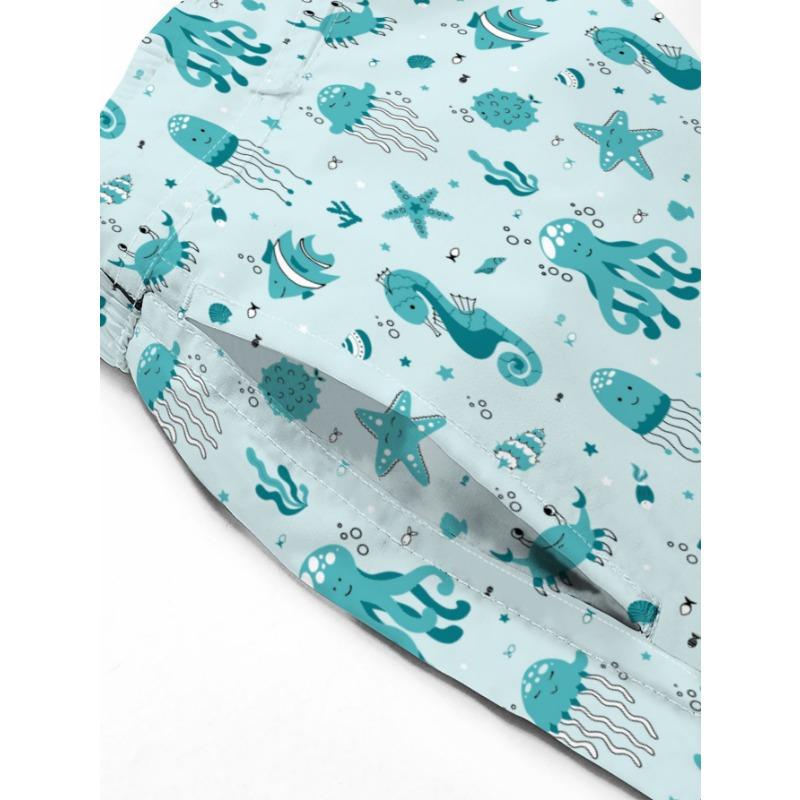 3D-Printing Mens Swim Trunks, Quick Dry Mens Swimwear, Swimsuit For Mens with Pockets, Suit For  Swim, Board, Surf, Paddle, Fish