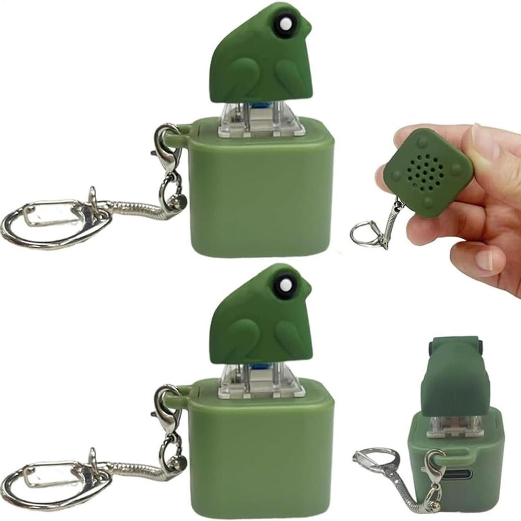 Hot Sales Stress-Reducing Frog Ornament Toy Clicking PushingToy Keyboard Fidget Keychain Sound Light Sensory Game