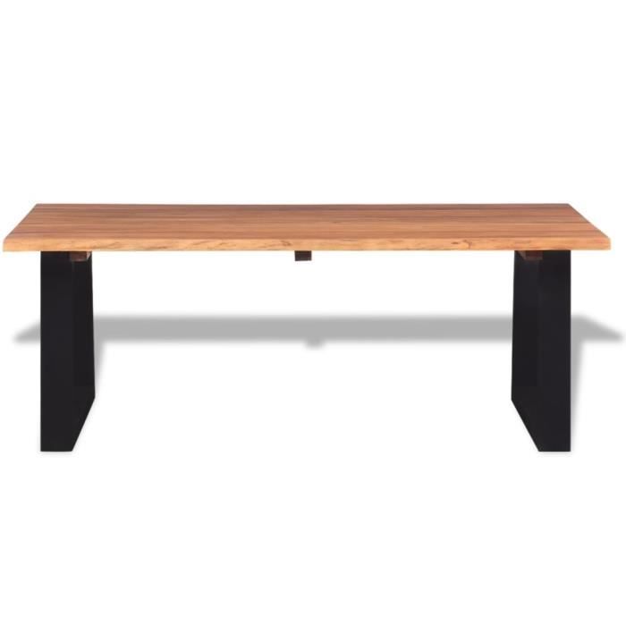 Table basse - VIDAXL - Bois d'acacia massif - Rectangulaire - Aspect bois