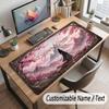 Floral Garden Theme Customized Mouse Pad Personalized Print Name Text Desk Mat For Home Office Table Decor