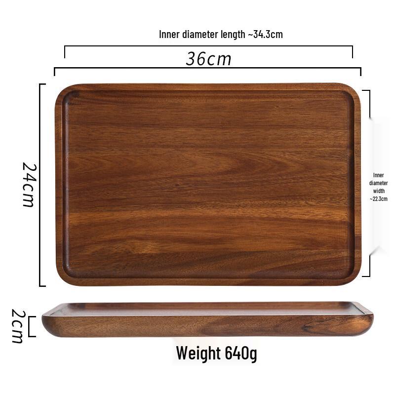Acacia Wood Rectangular Serving Tray