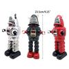 9’’ Mechanical Planet Robot Clockwork Toy Windup Tin Toy Kid Education Gift Child Fine Motor Skill Toy Retro Home Decors