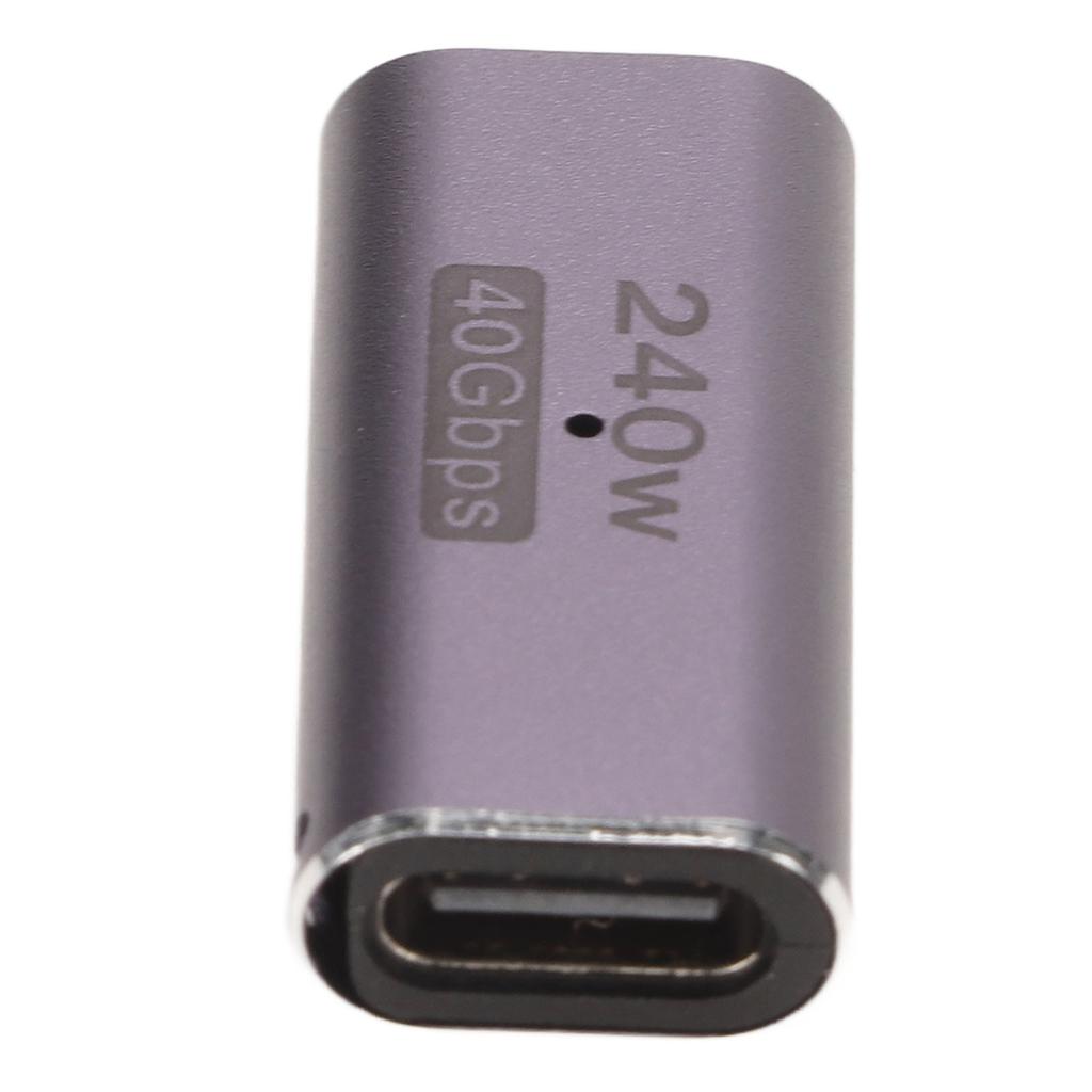 Type C Adapter USB4.0 HD 8K 40Gbps PD240W Fast Charging Aluminum Shell Portable Type C To Type C