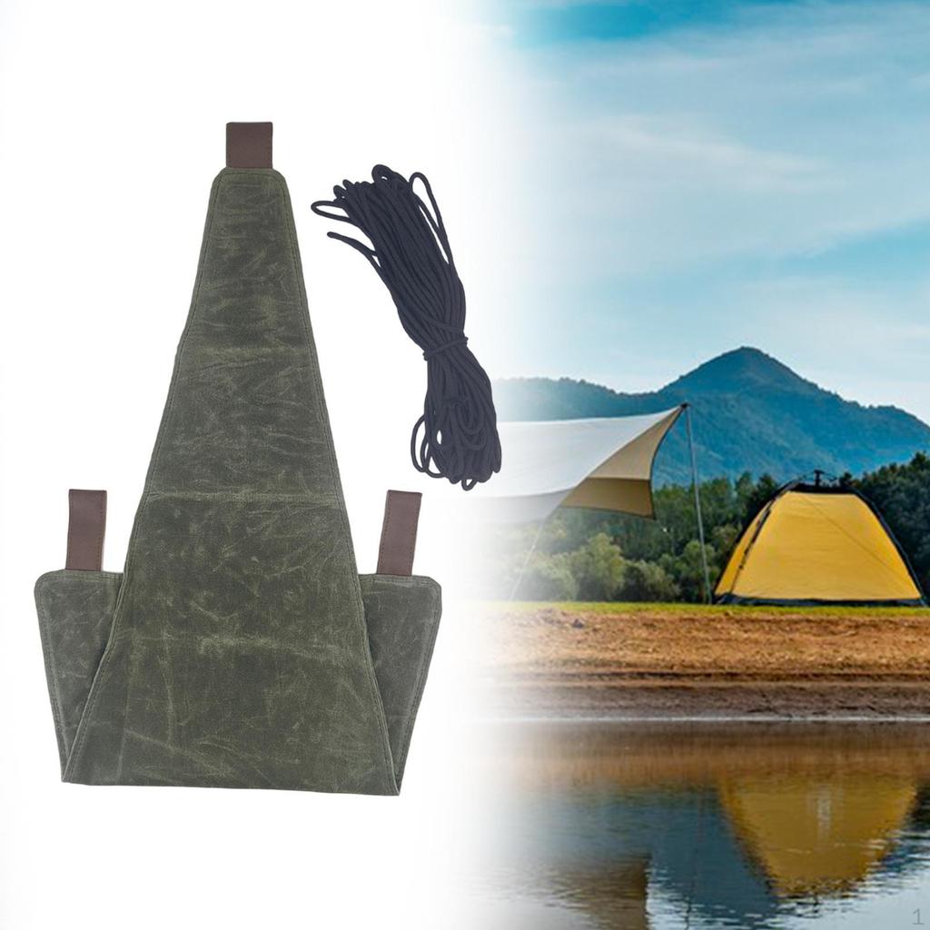 Folding Canvas Seat for Camping with Tripod Stool Cloth