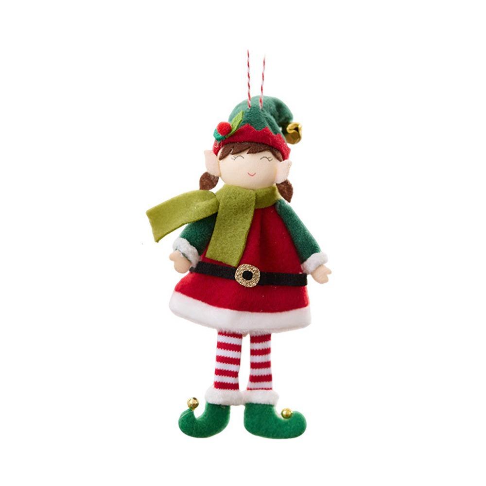 Boy Girl Hanging Bell Elf Cute Christmas Tree Pendant Elf Plush Doll  Christmas Party